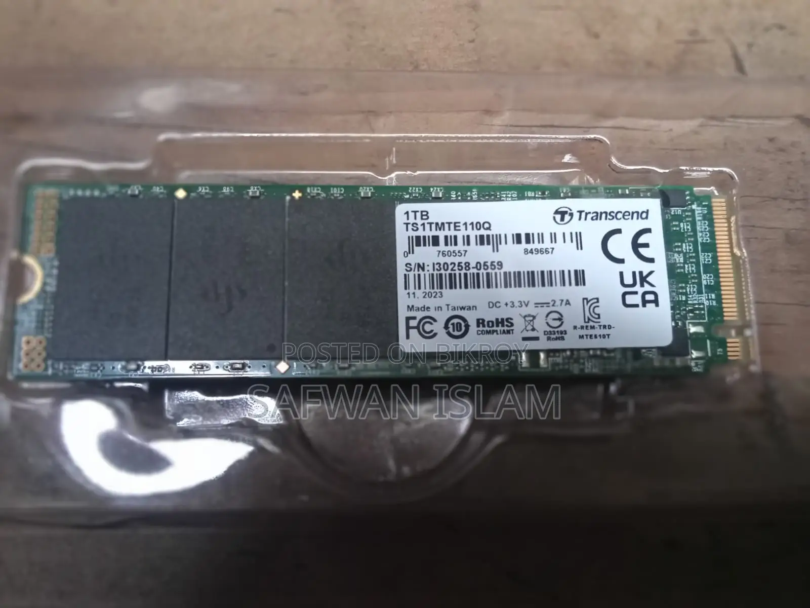Transcend 1tb Nvme M.2 Ssd (Used Only 2 Hours)