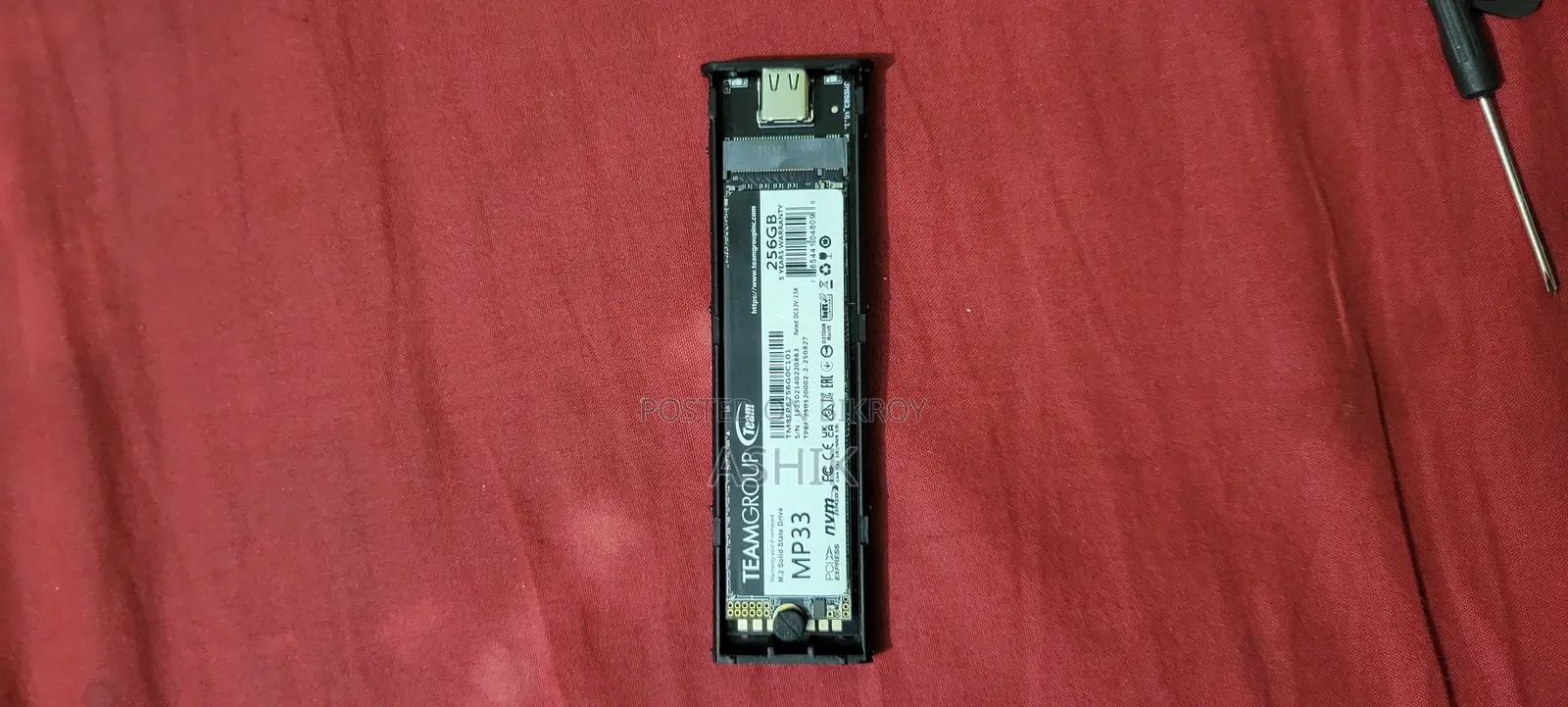 256GB SSD M.2 NVMe With Portable Case
