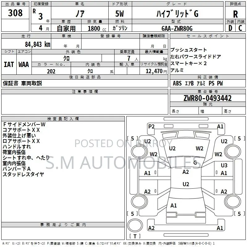 Toyota Noah 1.8 FWD Hybrid (7 Seater) 2021 Black