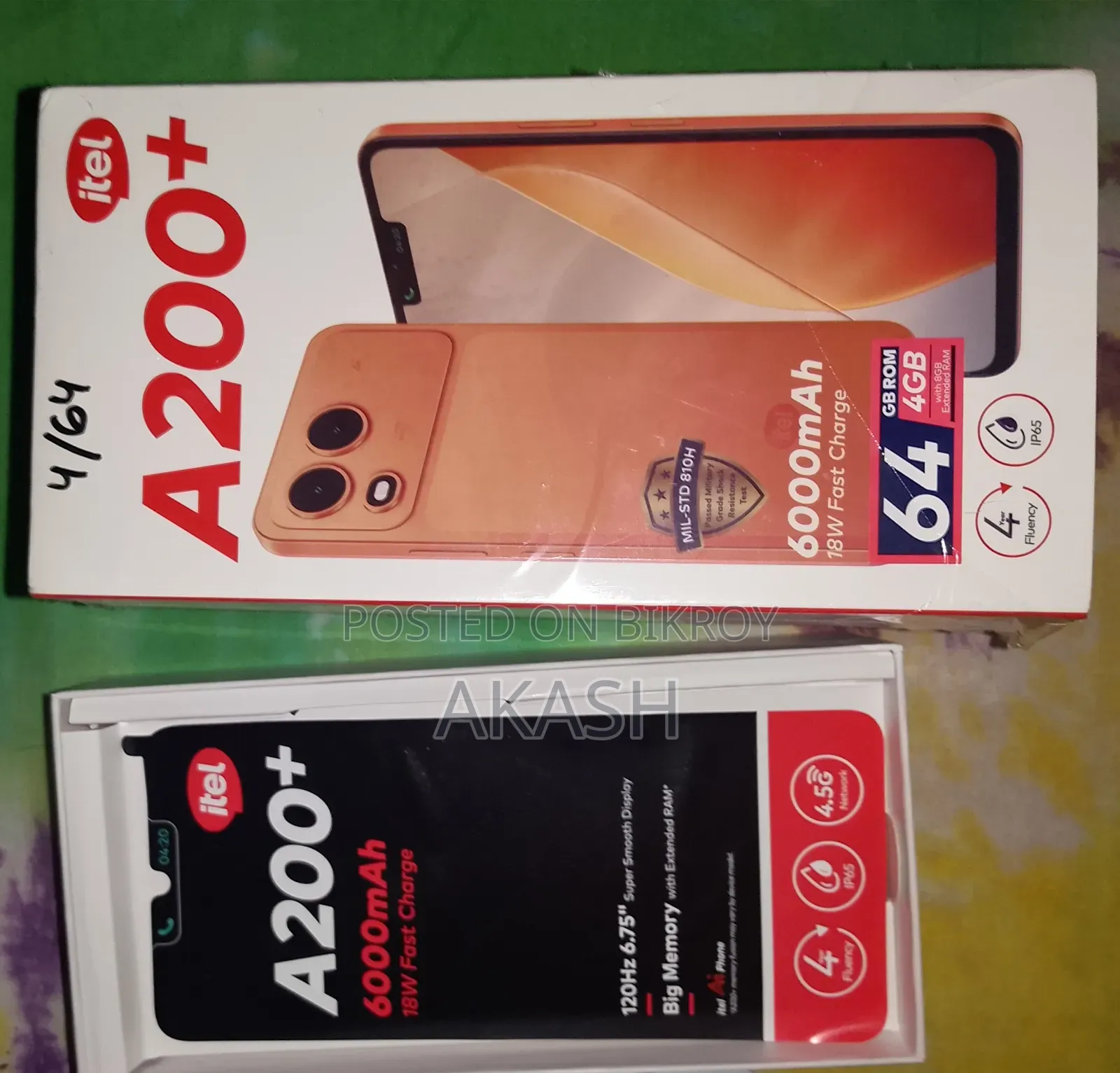 New Itel A200+ 64 GB Silver