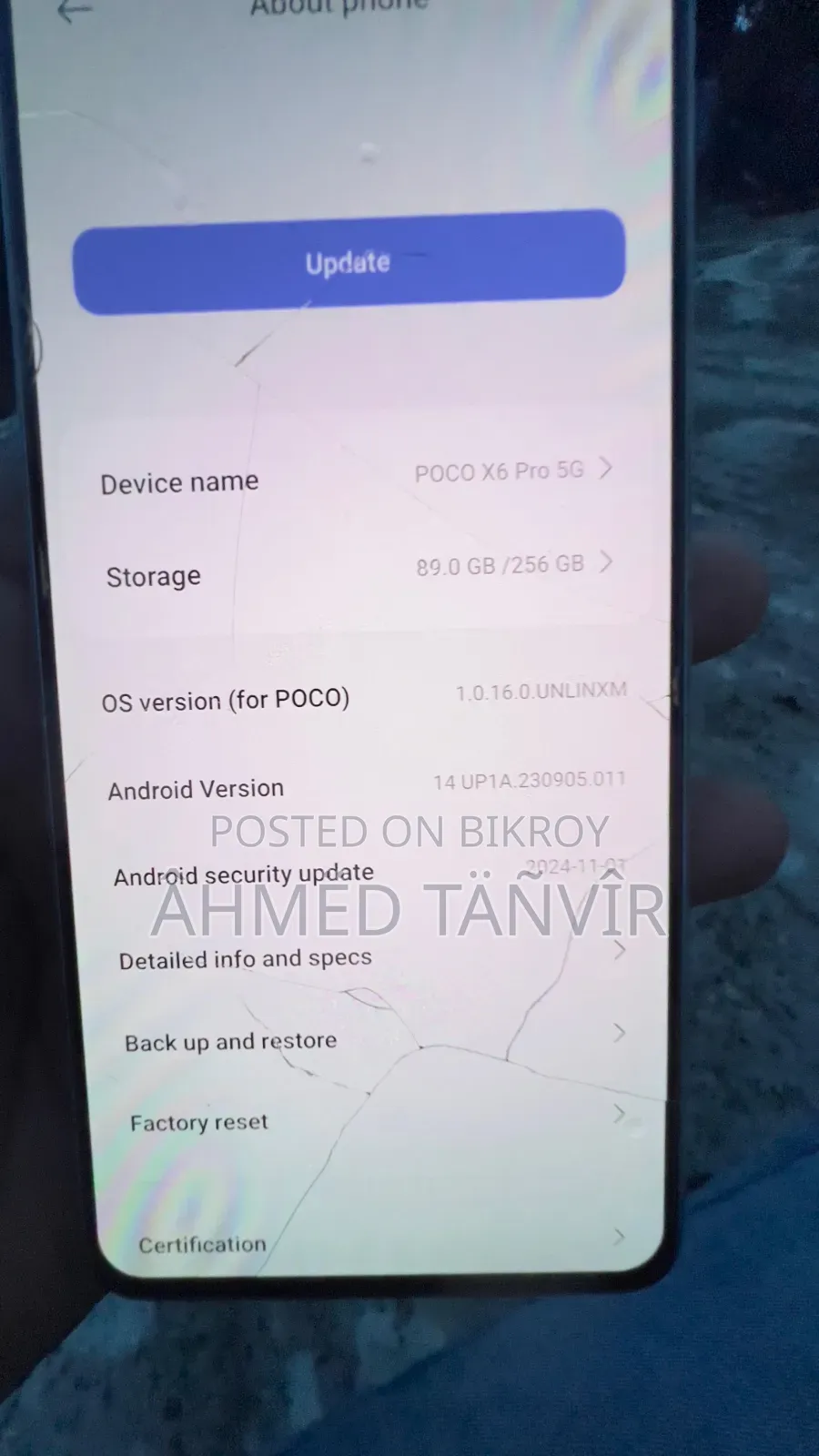 Xiaomi Poco X6 Pro 256 GB White