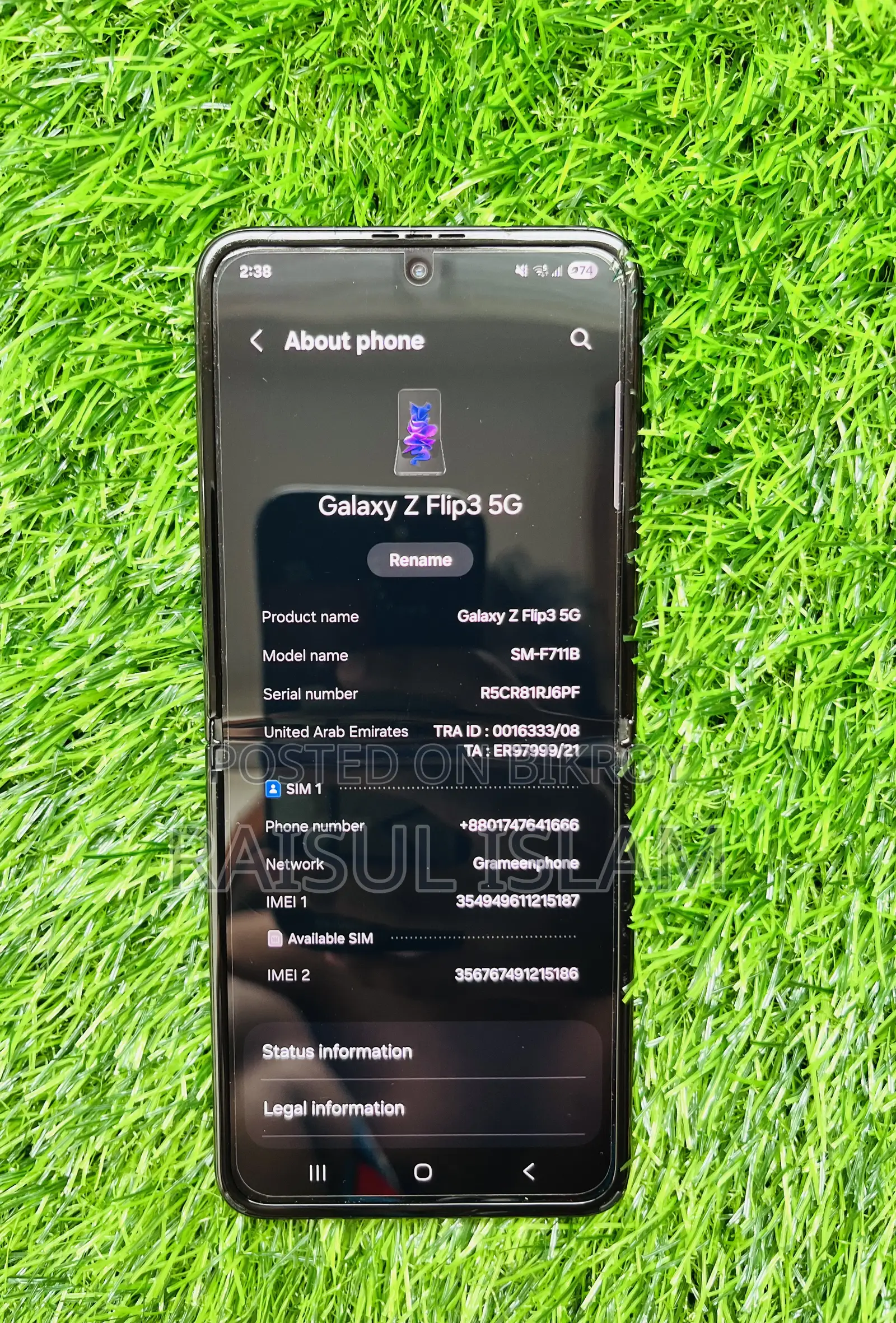 Samsung Galaxy Z Flip3 5G 256 GB Black