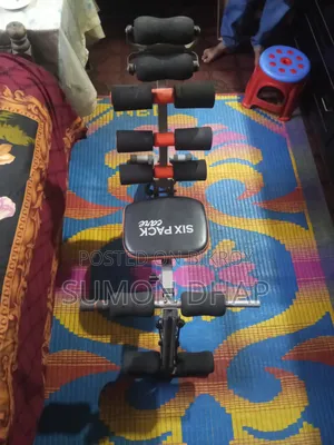 Six Pack Care Exercise Bench Black and Orange
