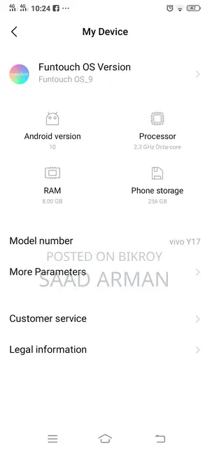 Vivo Y17 256 GB