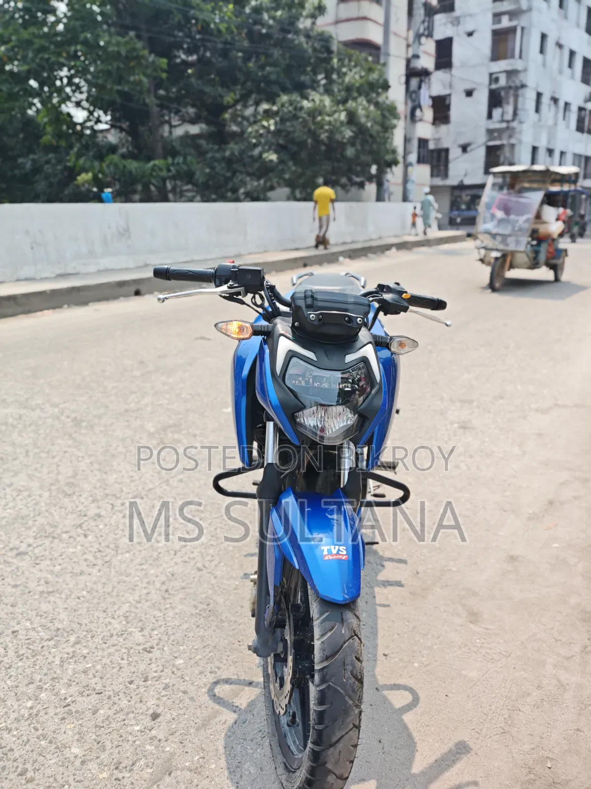 New TVS Apache RTR 160 4V 2024 Blue