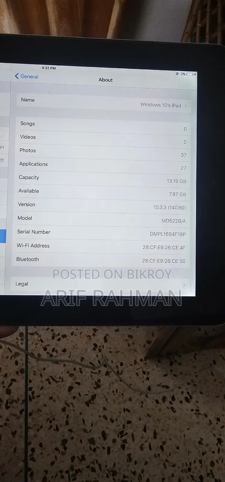 Apple iPad Pro 10.5 (2017) 32 GB Silver