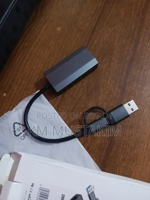 High-speed 2.5gbps Lan Adapter 2-in-1 Type-c Usb 5gbps Transfer Rate