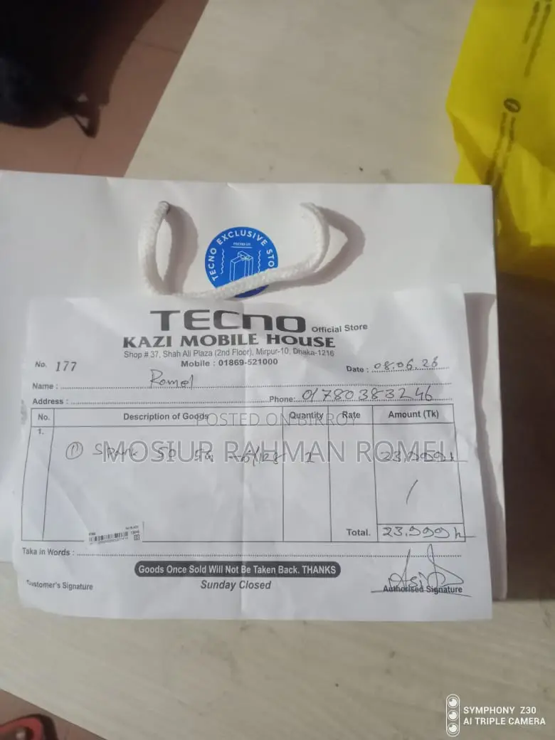 New Tecno Spark 50 128 GB Black