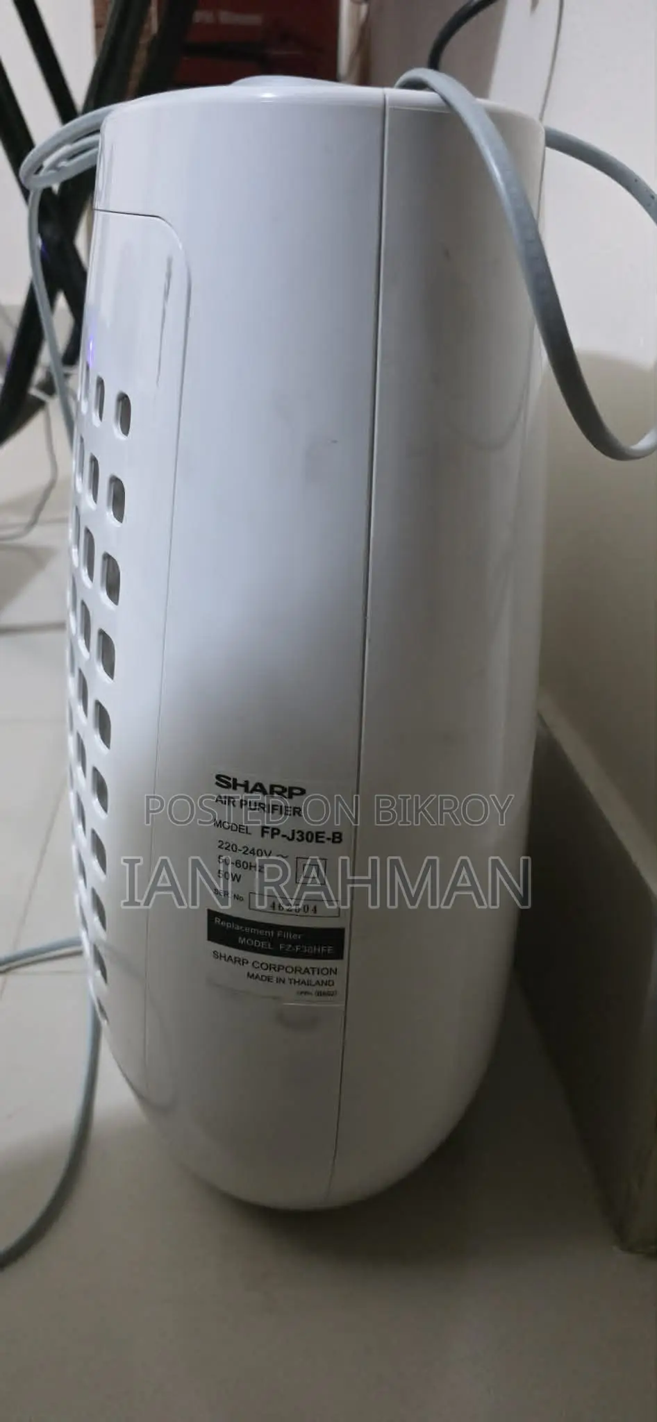 Sharp FP-J30E-B Air Purifier