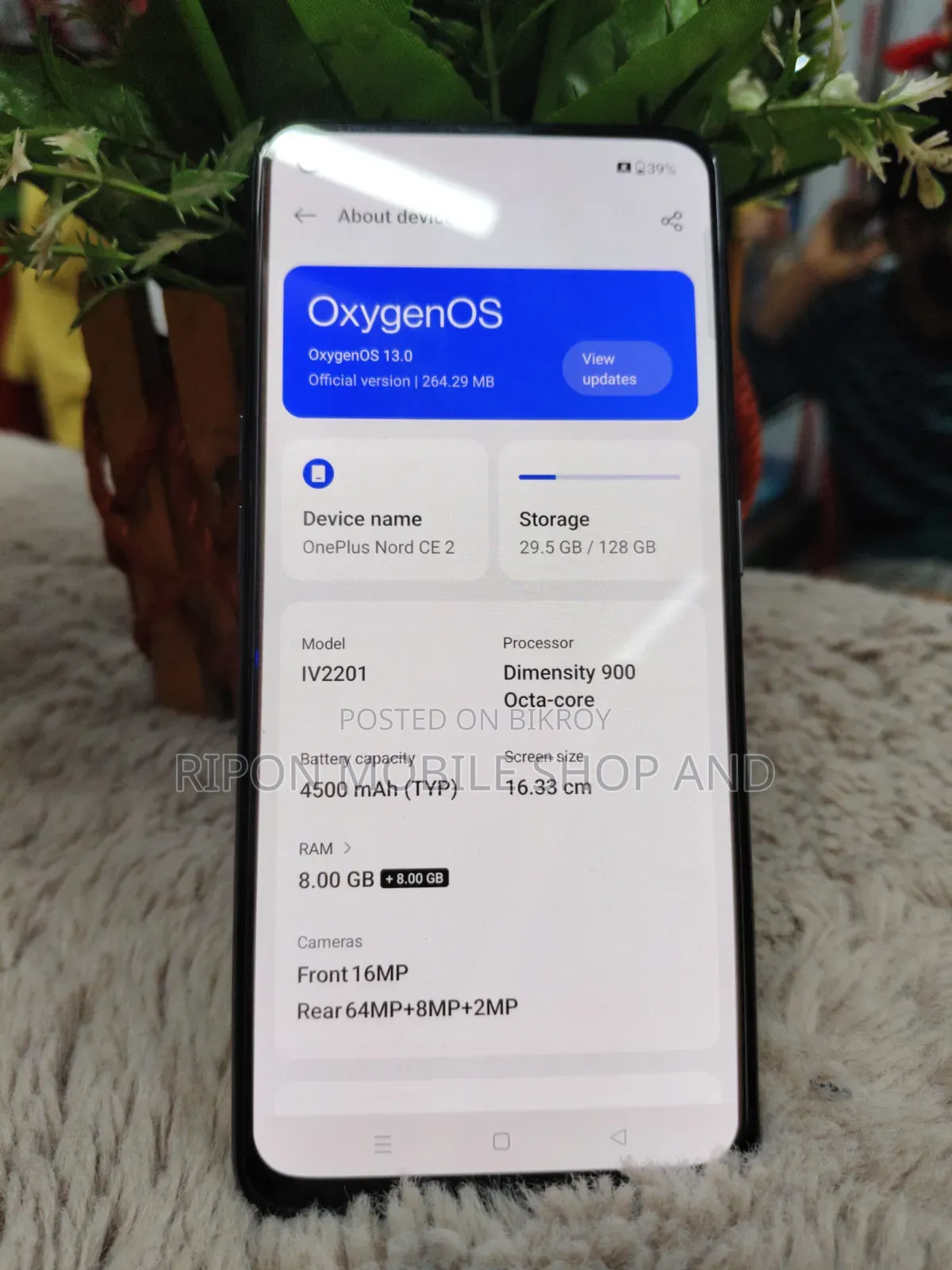 New OnePlus Nord CE 2 5G 128 GB Silver