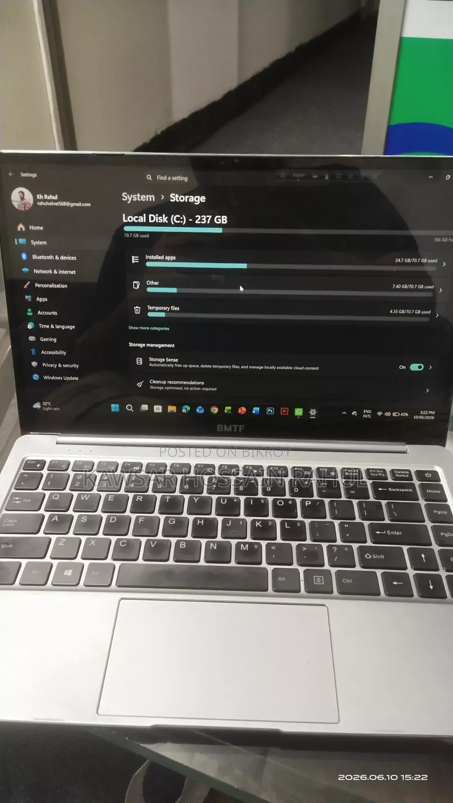 Laptop Asus Vivobook 16 8GB Intel Celeron SSD 256GB
