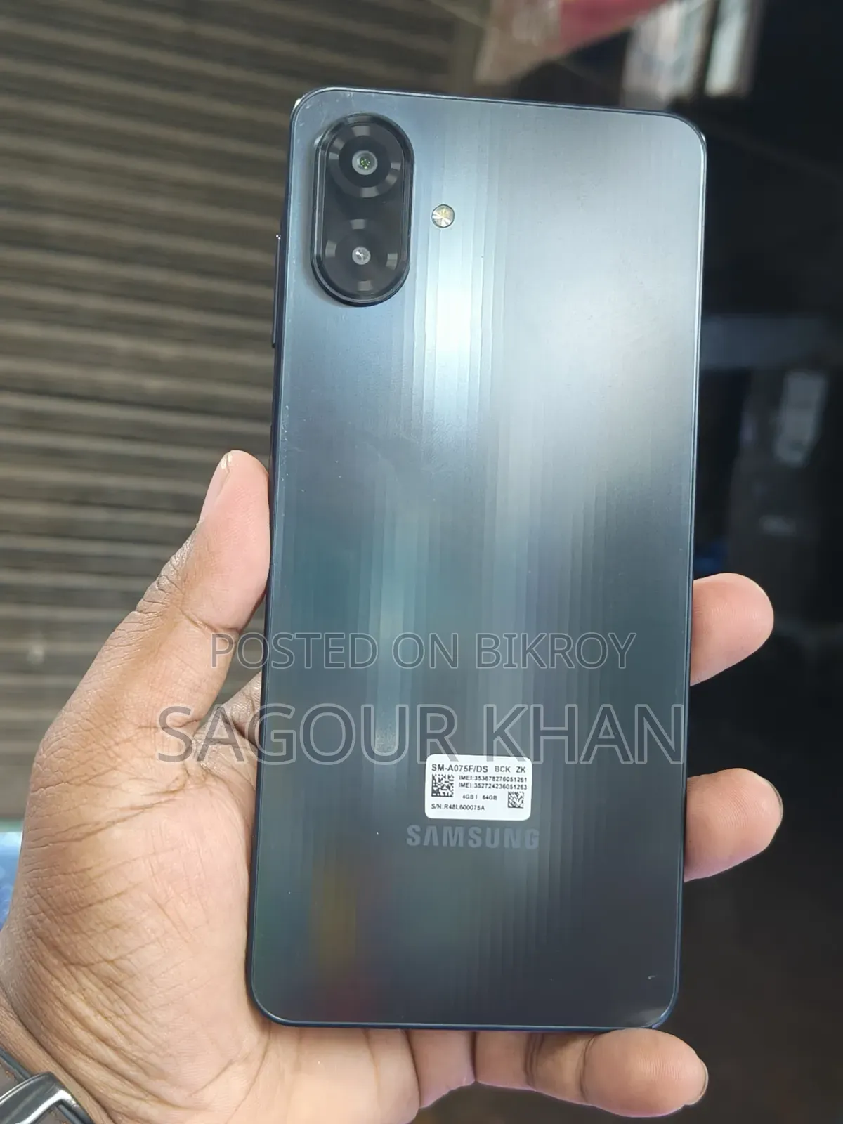 নতুন স্যামসাং গ্যালাক্সি এ০৭ ১২৮ জিবি কালো