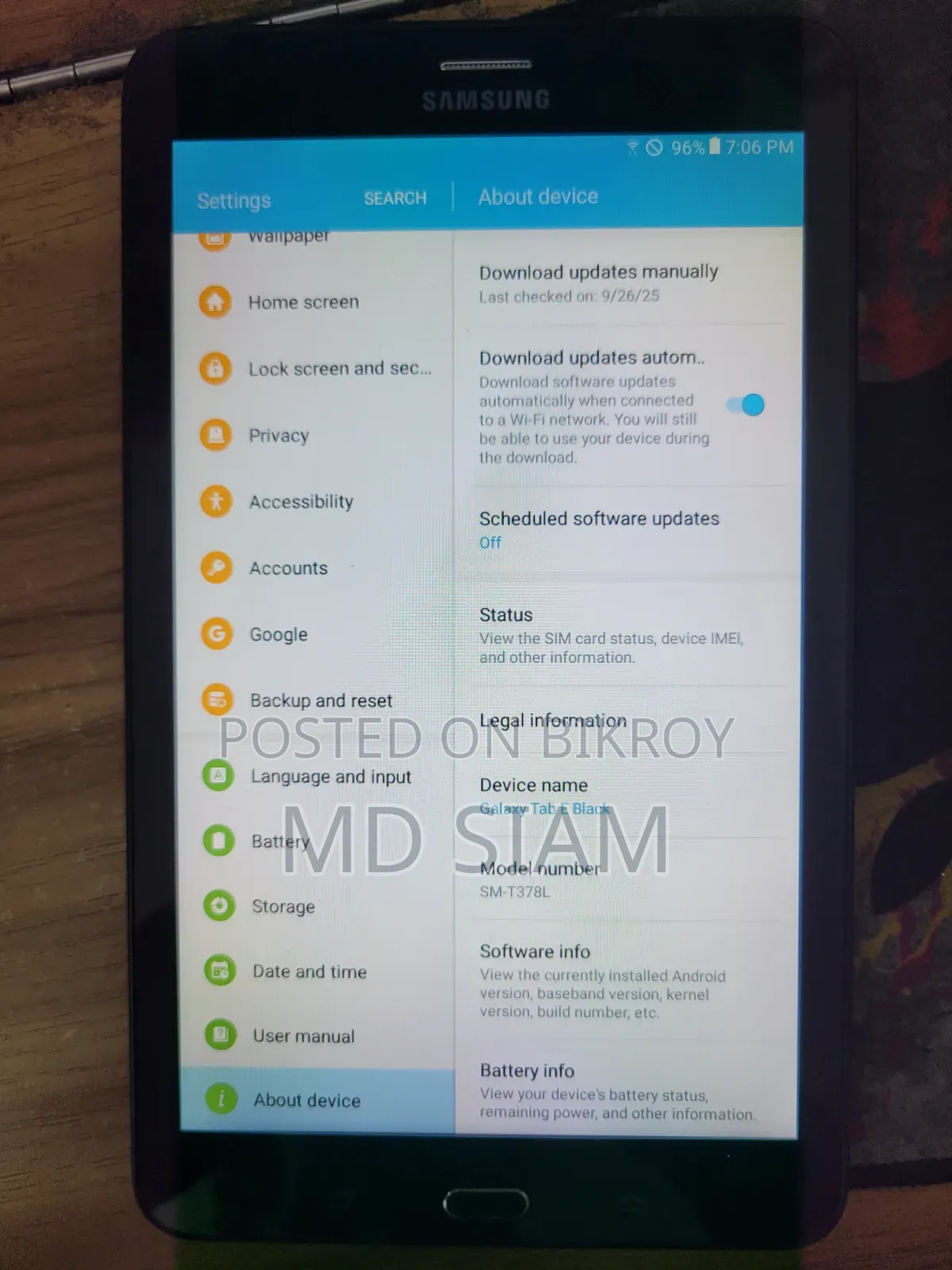 Samsung Galaxy Tab E 8.0 32 GB Black