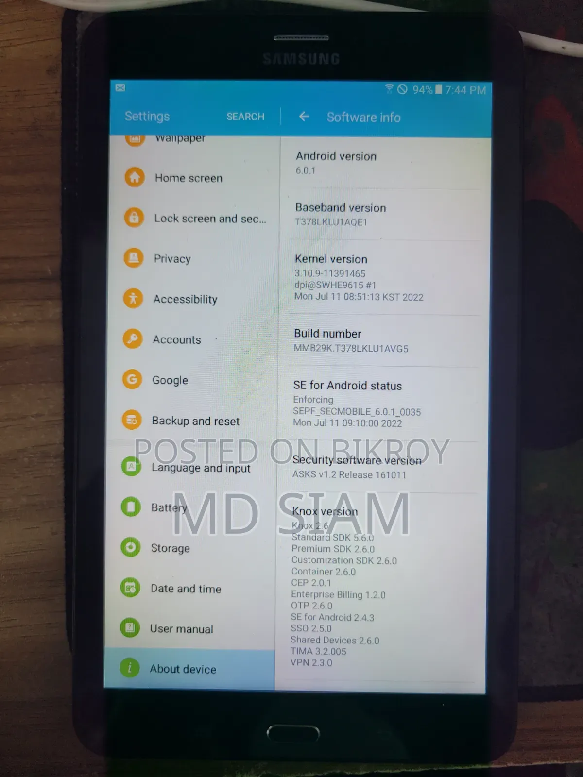 Samsung Galaxy Tab E 8.0 32 GB Black