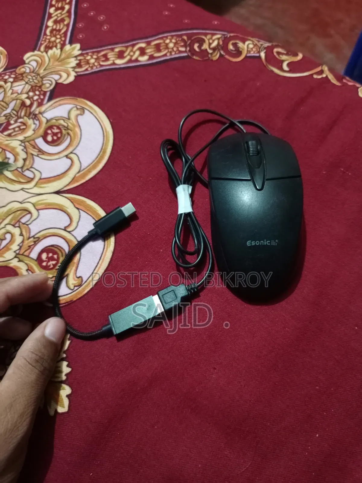 Urgent Sale: Esonic Wired Mouse + Type-C OTG (Brand New Condition)