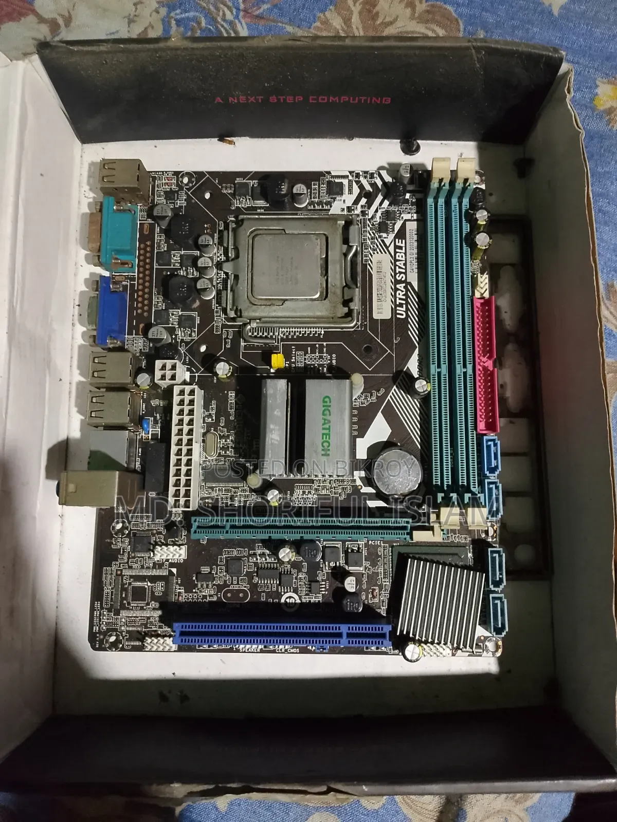 Motherboard + Processor (Gigatech G41)