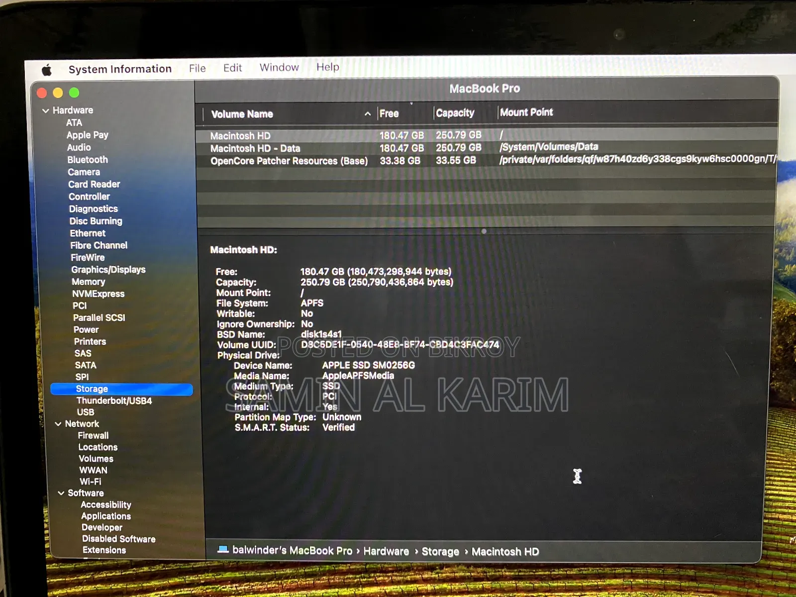 Laptop Apple MacBook Pro 2015 16GB Intel Core i7 SSD 256GB