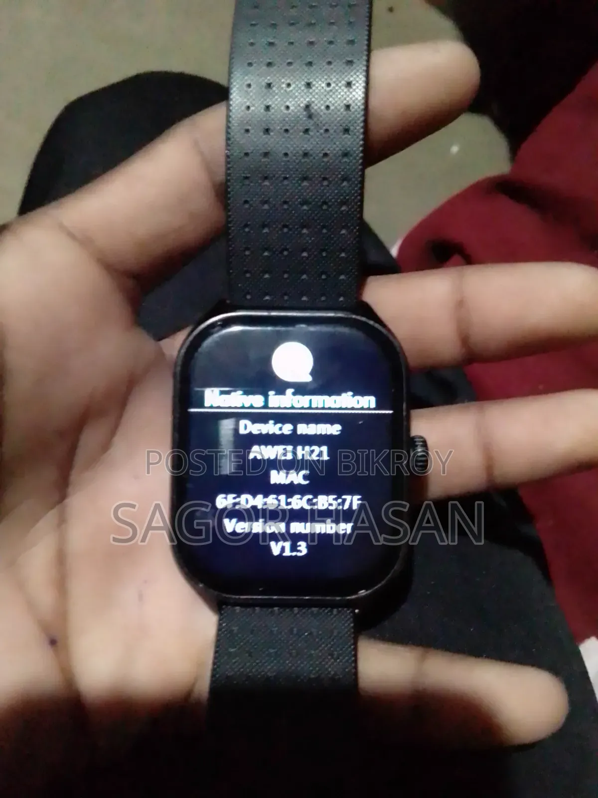 Three-month-old Smart Watch, Price 8000 Taka