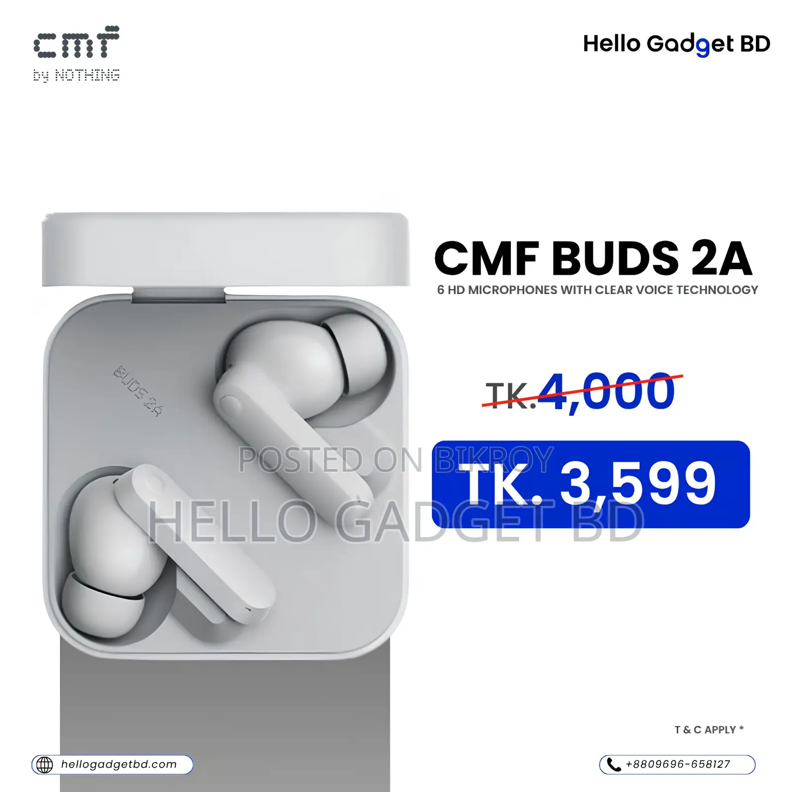 CMF by Nothing Buds 2a 42db ANC TWS