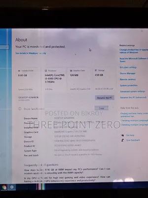 Gigabyte GA-H110MSTX-HD3-ZK 8GB Intel Core I3 SSD 256GB
