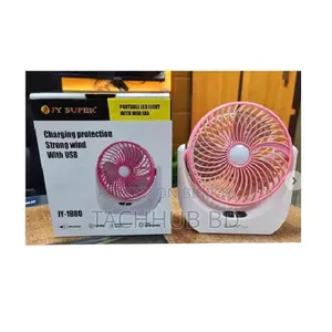 Jysuper Jy-1880 Rechargeable Ac/Dc 2400mah Battery Portable Fan