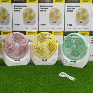 Jysuper Jy-1880 Rechargeable Ac/Dc 2400mah Battery Portable Fan