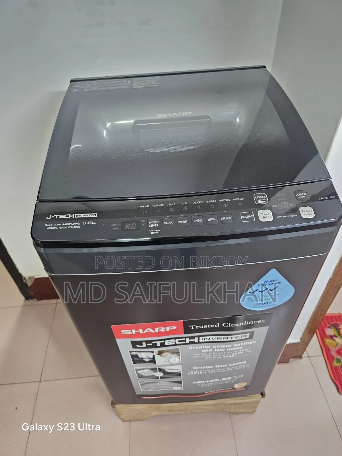 Sharp 8.5 Kg Inverter Washing Machine