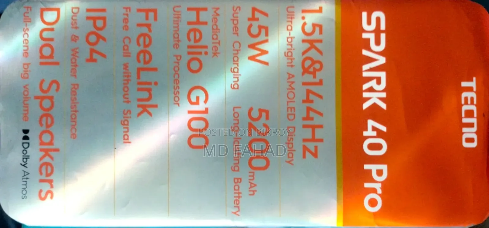 New Tecno Spark 40 Pro 128 GB