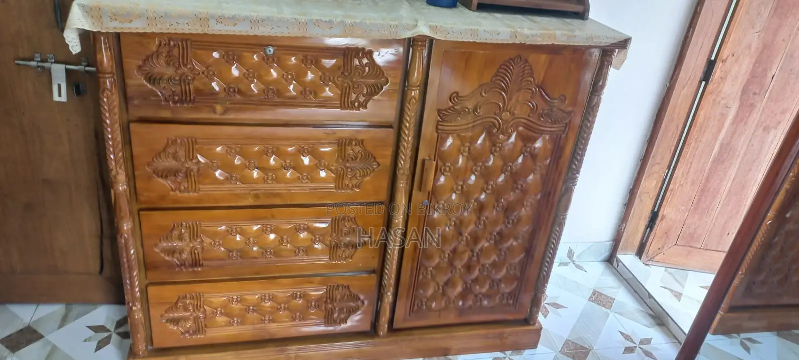 Large Teak Wood Wardrobe
