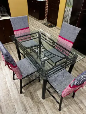 Metal Dining Table With Glass Top