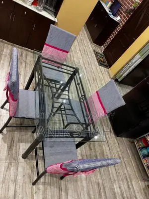 Metal Dining Table With Glass Top