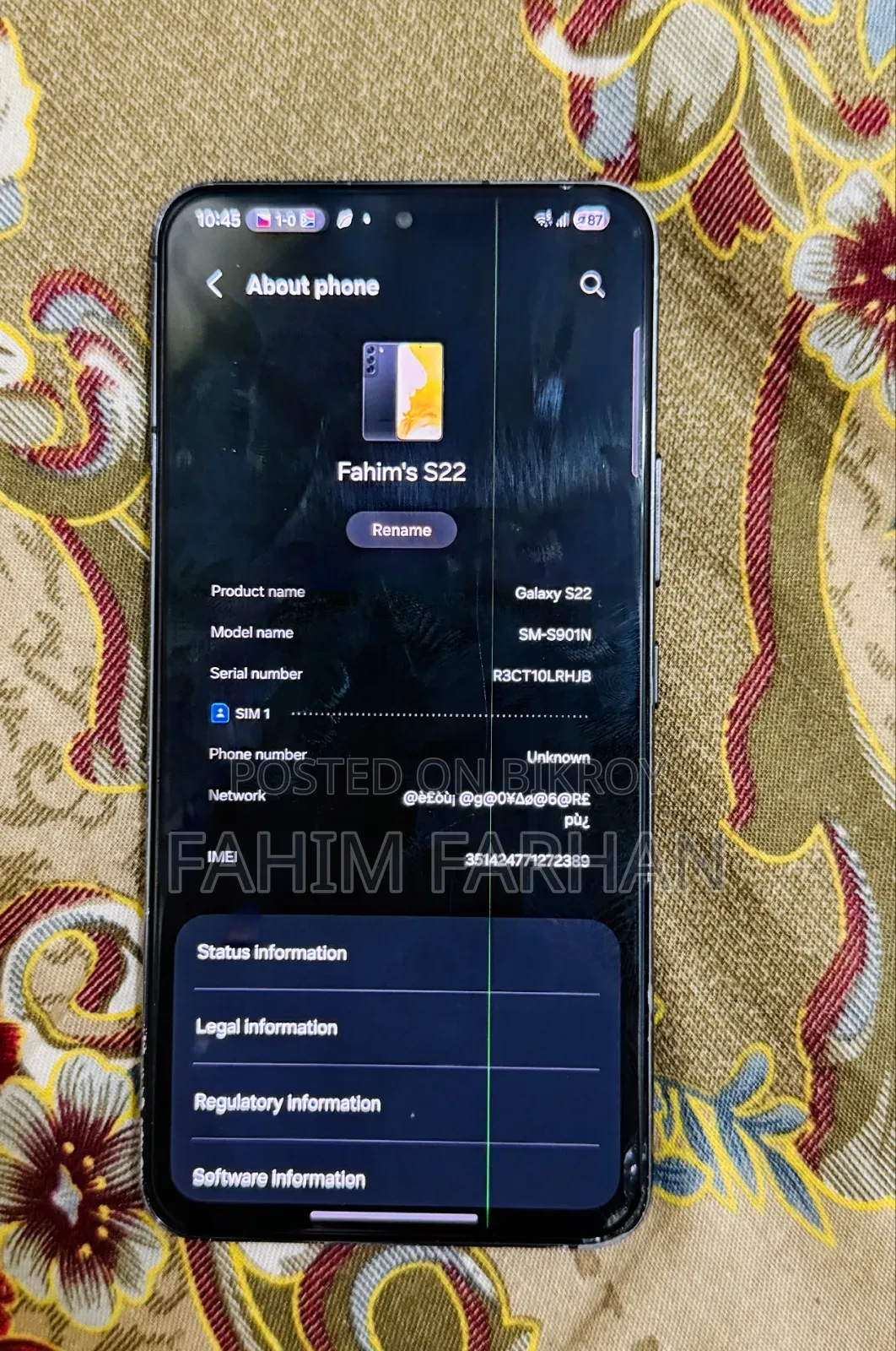Samsung Galaxy S22 5G 256 GB Black