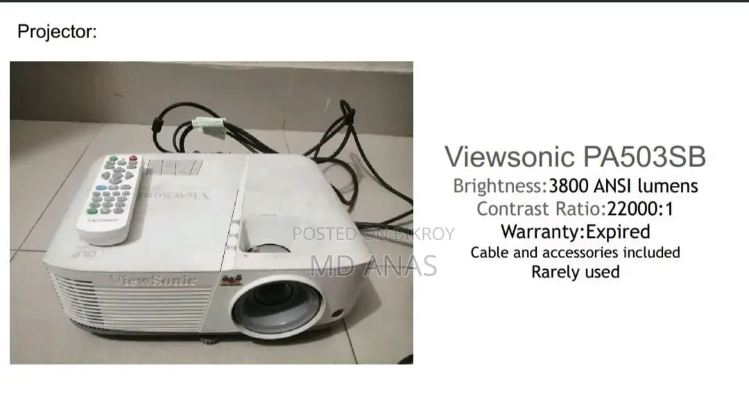 Viewsonic Pa503s 3800 Lumens