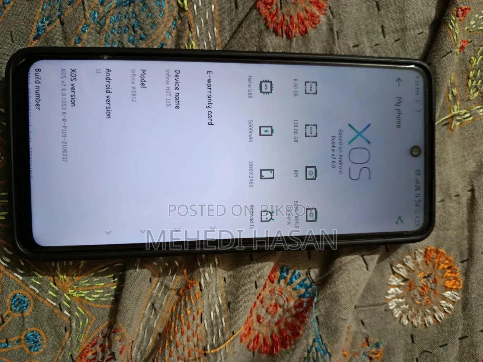 Infinix Hot 11s 128 GB Black
