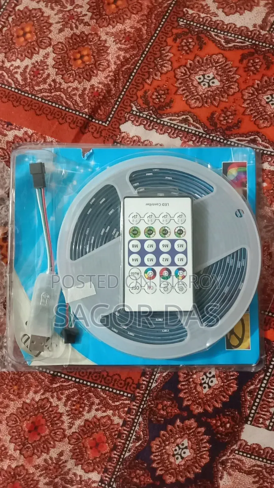 ৫ভোল্ট অ্যাড্রেসেবল আরজিবি এলইডি স্ট্রিপ লাইট (১৬ ফুট / ৫ মিটার) - একদম নতুন
