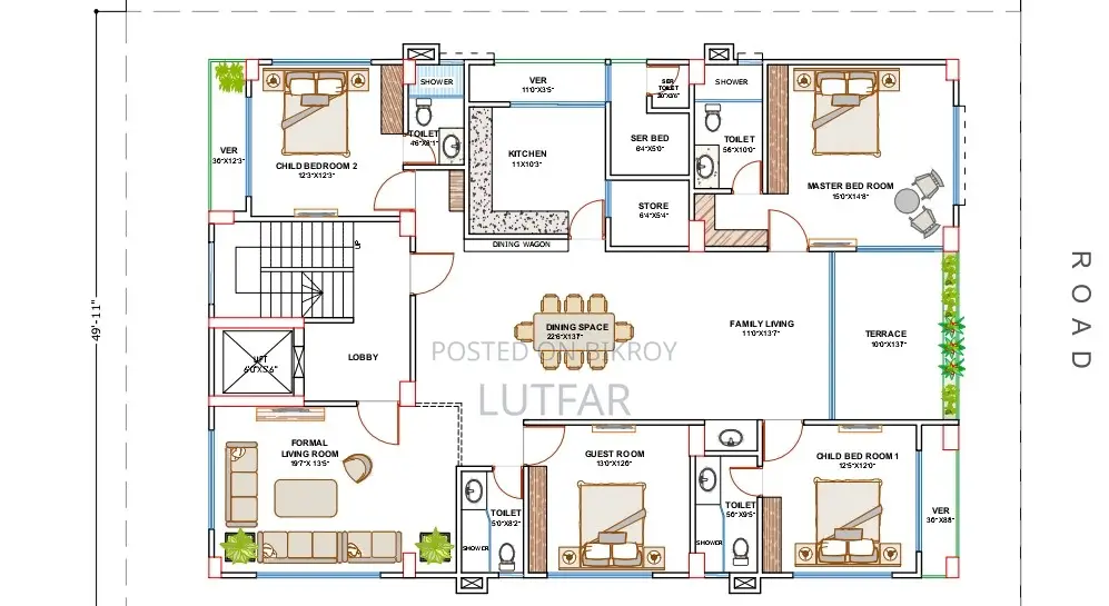 4 Bedroom Apartment in Trilliant Holdings, Jalshiri Abason for sale