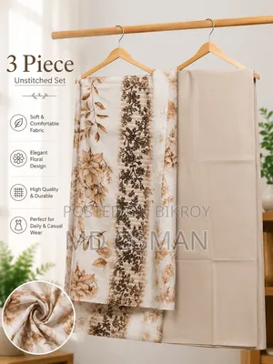 100% Original Cotton Digital Print Three Piece for Woman