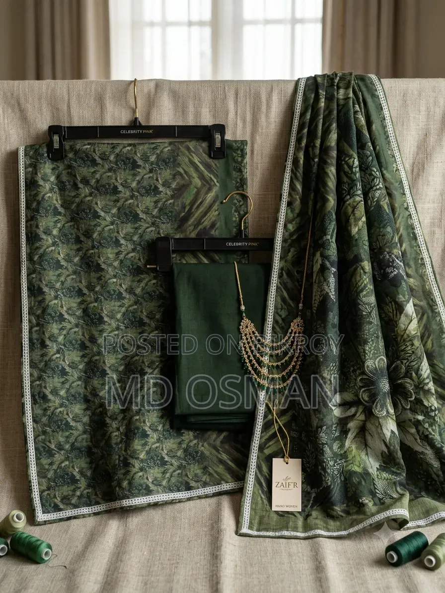 100% Original Cotton Digital Print Three Piece for Woman