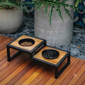 Premium Elevated Cat Dining Station | Food Water Bowl Stand