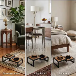 Premium Elevated Cat Dining Station | Food Water Bowl Stand