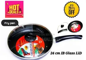 Kiam 24 Cm Induction Bottom Non-Stick Frypan With Glass Lid for All