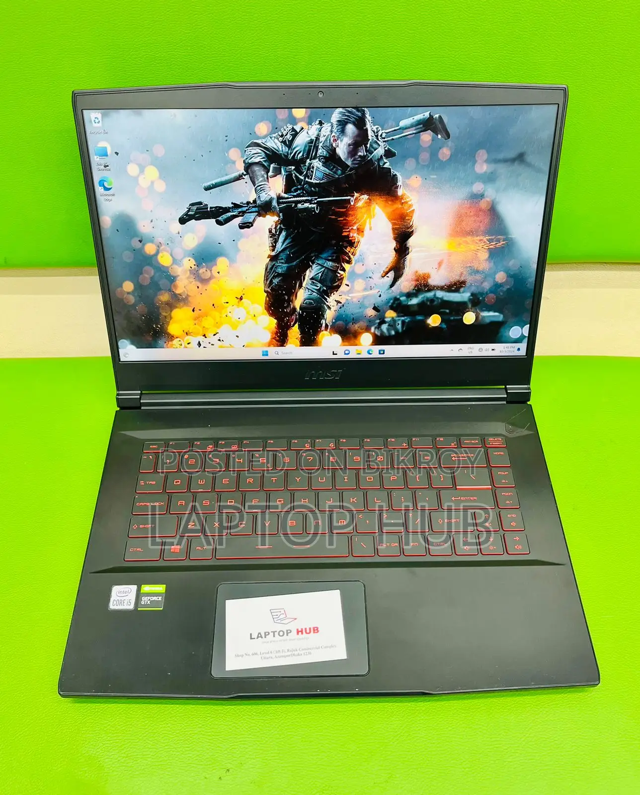 Laptop MSI GF63 8GB Intel Core I5 HDD+SSD 256GB