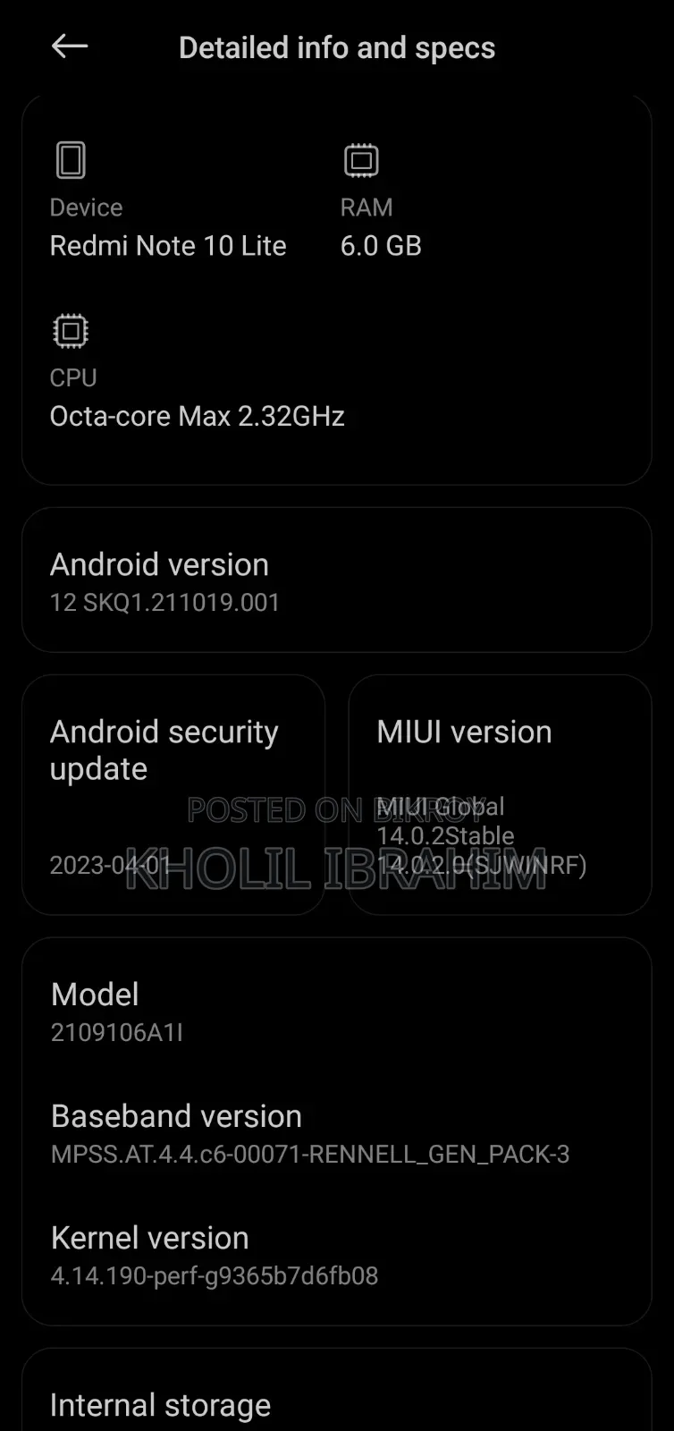 Xiaomi Redmi Note 9S 128 GB Blue