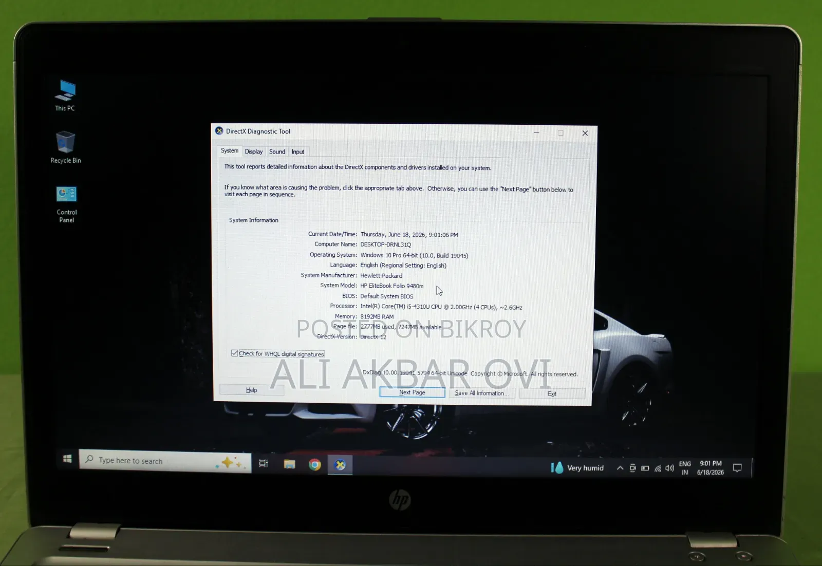Laptop HP EliteBook Folio 9480M 8GB Intel Core i5 SSD 128GB