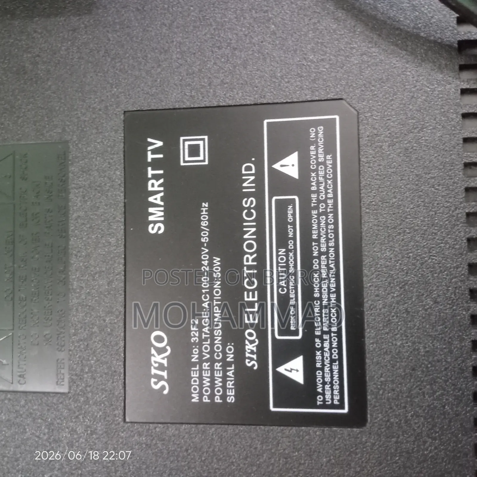 A TV for sale.