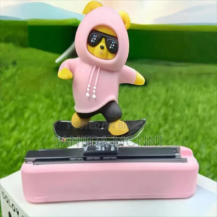 Baby Pink - Sliding Cute Bear Number Plate