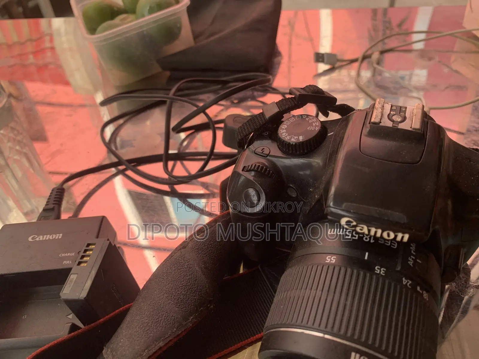 Canon Camera With Lens With 3 Original Batteries