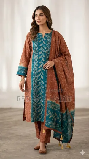 Unstitched Silk Batik Three Piece