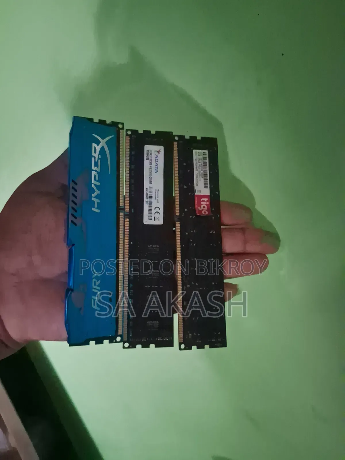 RAM DDR3 Adata, Fury HyperX, Tigo