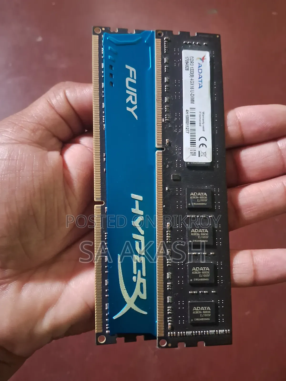 RAM DDR3 Adata, Fury HyperX, Tigo